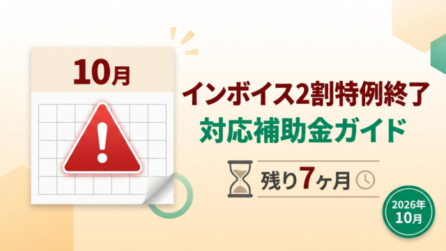 【2026年10月】インボイス2割特例が終了！中小事業者が今すぐ使える補助金と対策を解説