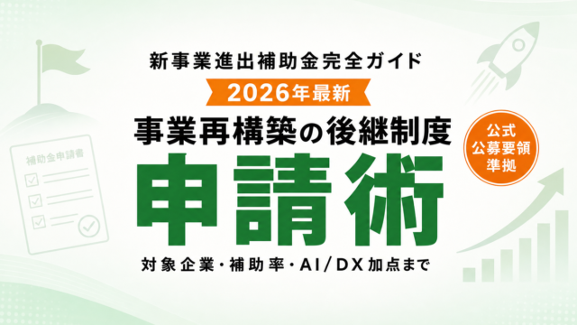 新事業進出補助金とは｜事業再構築の後継・完全ガイド
