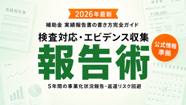 補助金実績報告書の書き方完全ガイド2026