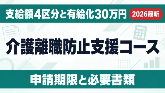 介護離職防止支援コース｜支給額4区分と有給化30万円