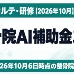 整骨院AI補助金3選｜予約・カルテ・研修【2026年10月】